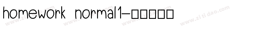 homework normal1字体转换